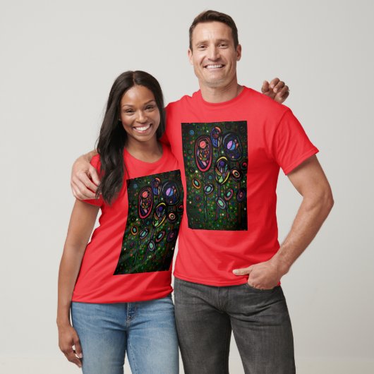 Gemusterte Blume T-Shirt (Unisex)
