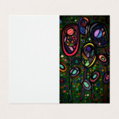 Gemusterte Blume Visitenkarten (Außenseite Aufgefaltet)