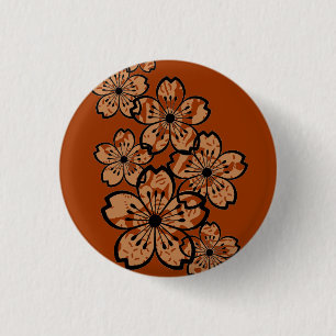Gemusterte Blumen Button