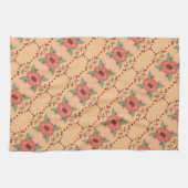 Gemusterte Blüten und Beeren Geschirrtuch (Horizontal)