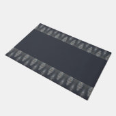 Gemusterte braune Fußbodenmatte Fußmatte (Schrägansicht)