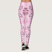 Gemusterte Damen in Rosa Herz Leggings (Rückseite)