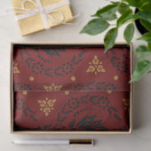 Gemusterte Dekoupage des Roten Schwarzen und Golde Seidenpapier (Geschenk)