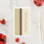 Gemusterte Details mit Burgund Serviette (Beispiel)