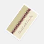 Gemusterte Details mit Burgund Serviette (Ecke)