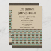 Gemusterte Einladung von Retro Chic (Vorne/Hinten)