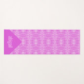 Gemusterte Eleganz in rosa Monogramm Yogamatte (Vorderseite (Horizontal))