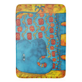 Gemusterte Elephant Watercolor-Illustration Badematte (Vorderseite Vertikal)