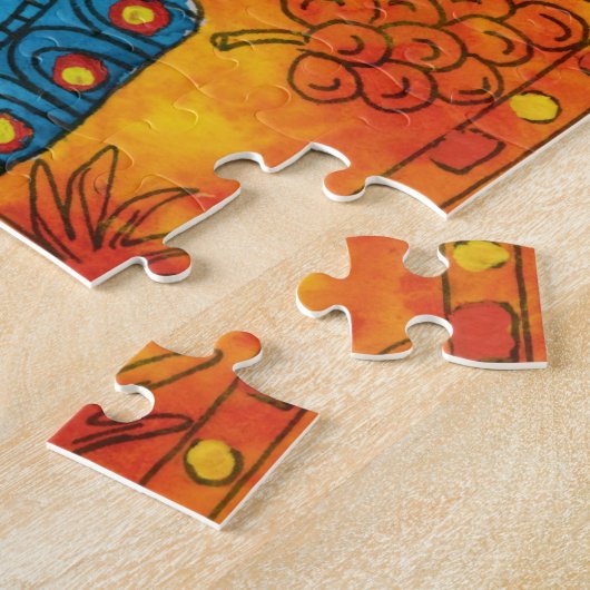 Gemusterte Elephant Watercolor-Illustration Puzzle (Seite)