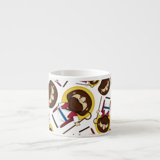 Gemusterte Expresso Schale Jesuss Christus Espressotasse