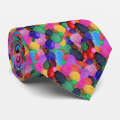 Gemusterte Farbblasen Krawatte (Gerollt)