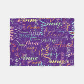 Gemusterte Farbnamen Fleece Blanket Lila (Vorderseite (Horizontal))