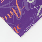 Gemusterte Farbnamen Fleece Blanket Lila (Ecke)