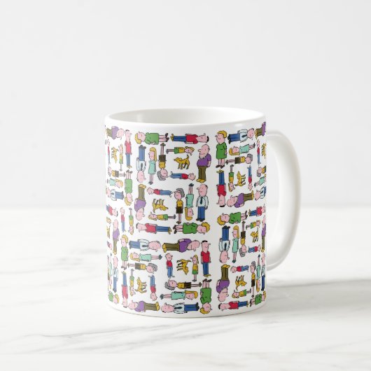 Gemusterte Farbzeichen Kaffeetasse (VorderseiteRechts)