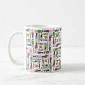 Gemusterte Farbzeichen Kaffeetasse (Links)