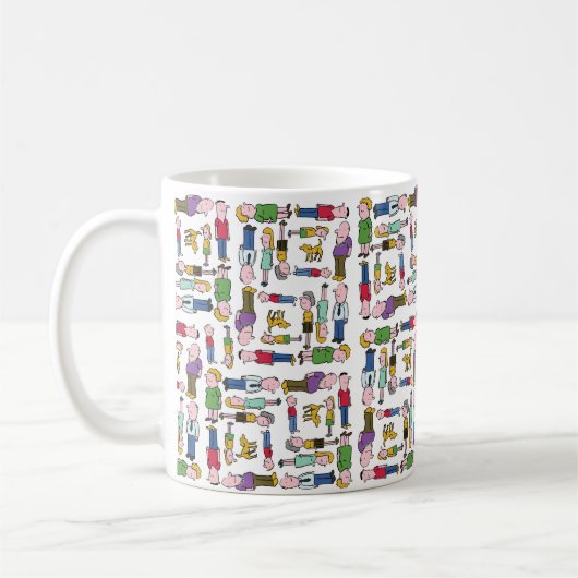 Gemusterte Farbzeichen Kaffeetasse (Links)