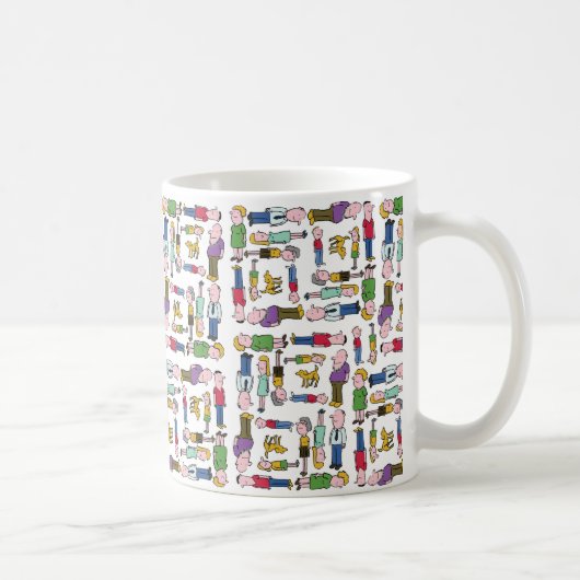 Gemusterte Farbzeichen Kaffeetasse (Rechts)