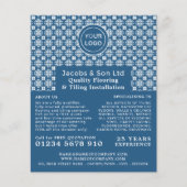 Gemusterte Fliesen, Fußboden, Fliesenwerbung Flyer (Vorne)