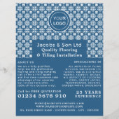 Gemusterte Fliesen, Fußboden, Fliesenwerbung Flyer (Vorne)