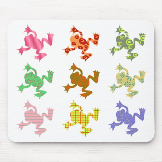 Gemusterte Frösche Mousepad (Vorne)