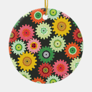 Gemusterte Geber Keramik Ornament