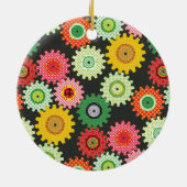 Gemusterte Geber Keramik Ornament (Hinten)