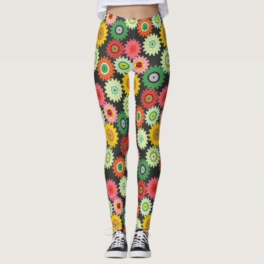 Gemusterte Geber Leggings (Vorderseite)