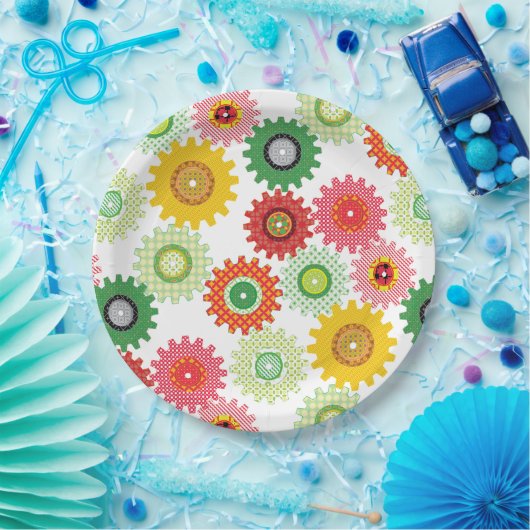 Gemusterte Geber Pappteller (Party)