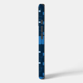Gemusterte Geometrie des Blue Square Case-Mate iPhone Hülle (Rückseite / Links)