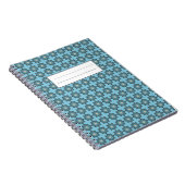 Gemusterte geometrische Blumenmedaillon-Muster Notizblock (Rechte Seite)