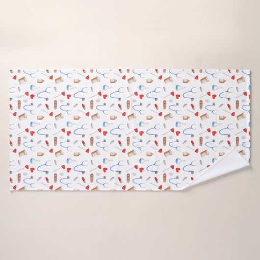 Gemusterte Geräte des Arztes Badehandtuch (Badehandtuch)