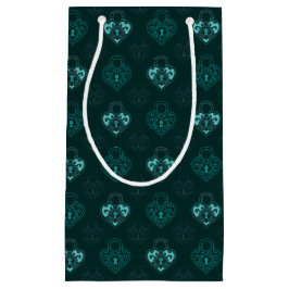 Gemusterte Geschenktasche für aquamarine und karbo Kleine Geschenktüte