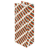 Gemusterte Geschenktasche für Super Papa Geschenktüte Für Weinflaschen (Rückseite Schrägansicht)