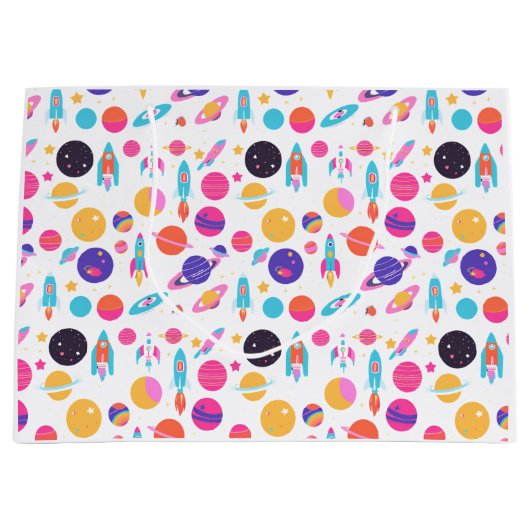 Gemusterte Geschenktasche mit AI Große Geschenktüte (Vorderseite)