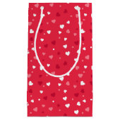 Gemusterte Geschenktüte in Pink und Weiß (Vorderseite)