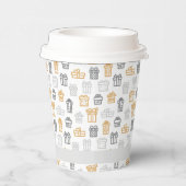 Gemusterte Geschenkvorführungen für Weihnachts-Bus Pappbecher (Rechts)