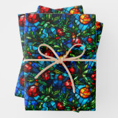 Gemusterte Geschenkwrake aus festem Bleiglas Geschenkpapier Set (Beispiel)