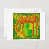 Gemusterte Giraffe Postkarte (Vorne/Hinten)