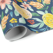 Gemusterte, handbemalte Verpackung in Aquarell Geschenkpapier (Rolleneckpunkt)