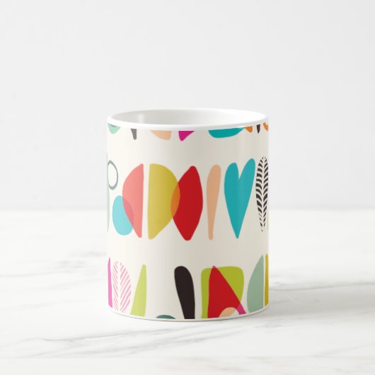 Gemusterte helle Farben Kaffeetasse (Mittel)