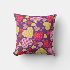 Gemusterte Herz-Collage Kissen