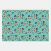 Gemusterte Herzdoodles Geschenkpapier Set (Vorderseite 3)