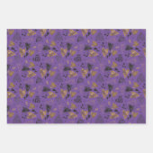 Gemusterte Herzdoodles Geschenkpapier Set (Vorderseite)