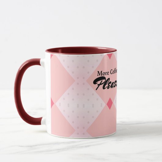 Gemusterte Hintergrund Geometrische Form rosa Tass Tasse (Links)