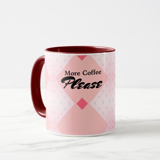 Gemusterte Hintergrund Geometrische Form rosa Tass Tasse (Vorderseite Links)