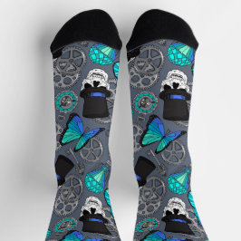 Gemusterte Hochzeit mit Steamhaufen Socken