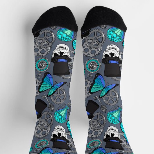 Gemusterte Hochzeit mit Steamhaufen Socken (Oben)