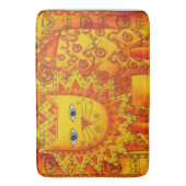 Gemusterte Illustration des Löwenwassers Badematte (Vorderseite Vertikal)