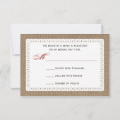 Gemusterte Jagdbühne und -spitze Inspiriert UAWG RSVP Karte (Rückseite)