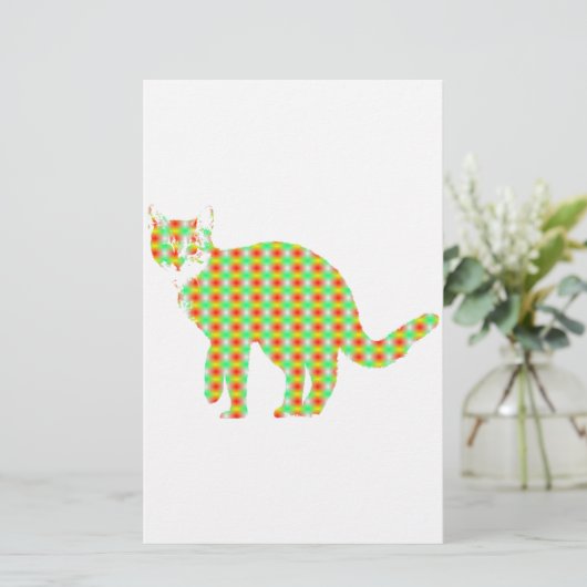 Gemusterte Katze Briefpapier (Stehend Vorderseite)